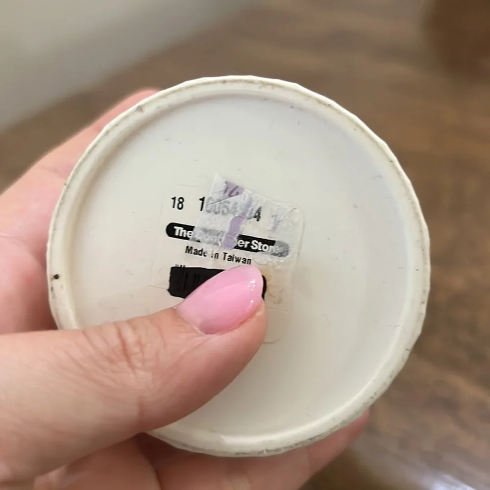 The Container Store white Textured Sturdy Plastic Pencil Cup Caddy